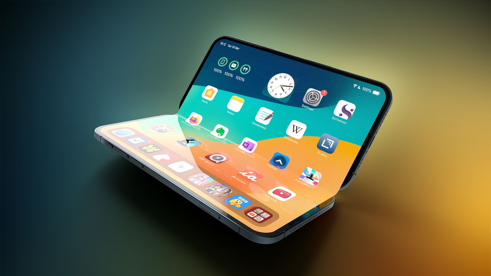 Foldable-iPhone-2023-Feature-Homescreen آینده آیفون در سال ۲۰۲۶ و پس از آن - دیجینوی