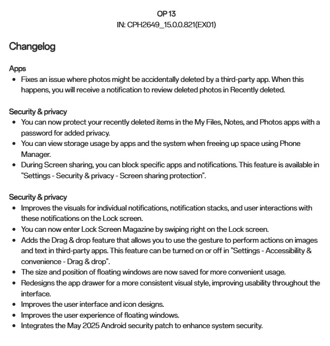 New OnePlus 13 Update Adds Drag Drop Floating Window Upgrades1 وان پلاس 13