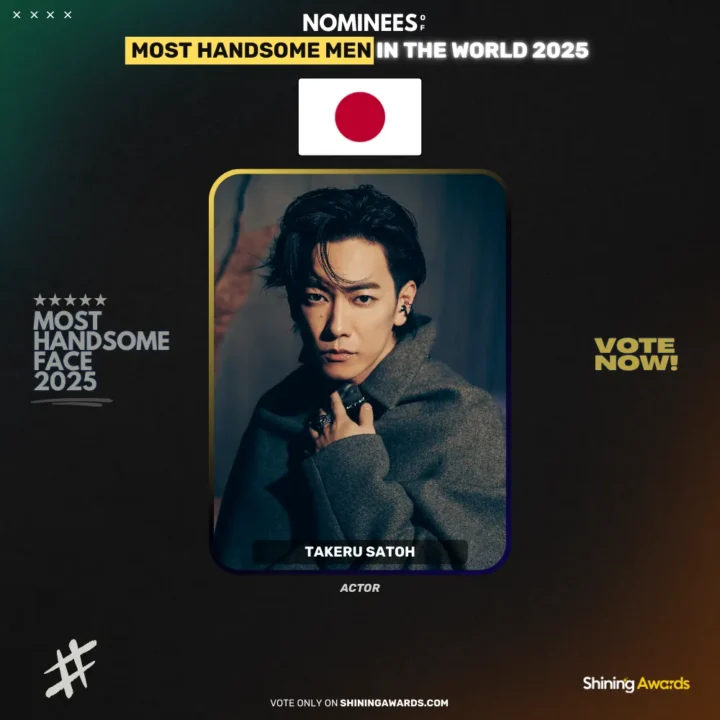 Takeru-Satoh-Most-Handsome-Men-In-The-World-2025-Shining-Awards جذاب ترین مرد سال ۲۰۲۵ چه کسی است؟ - دیجینوی