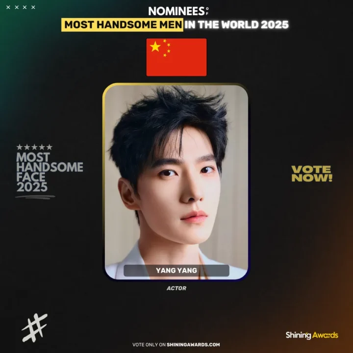 Yang-Yang-Most-Handsome-Men-In-The-World-2025-Shining-Awards جذاب ترین مرد سال ۲۰۲۵ چه کسی است؟ - دیجینوی