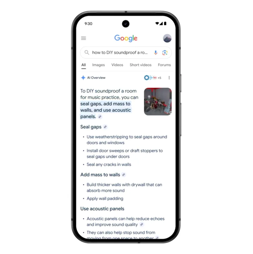 BF25C5F0-358D-11F0-BFE-67549A598AF 1.5 میلیارد نفر از Google AI در هر ماه استفاده می کنند!