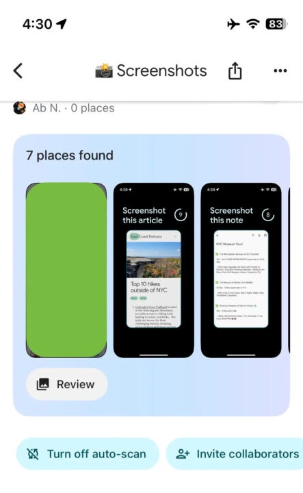 google-maps-for-iphone-can-now-scan-your-screenshots2 قابلیت جدید گوگل مپس