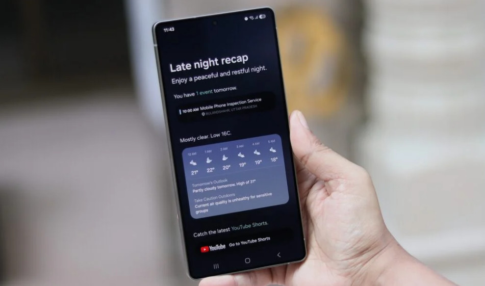 ضبط Log با دوربین سلفی ویژگی جدید One UI 8