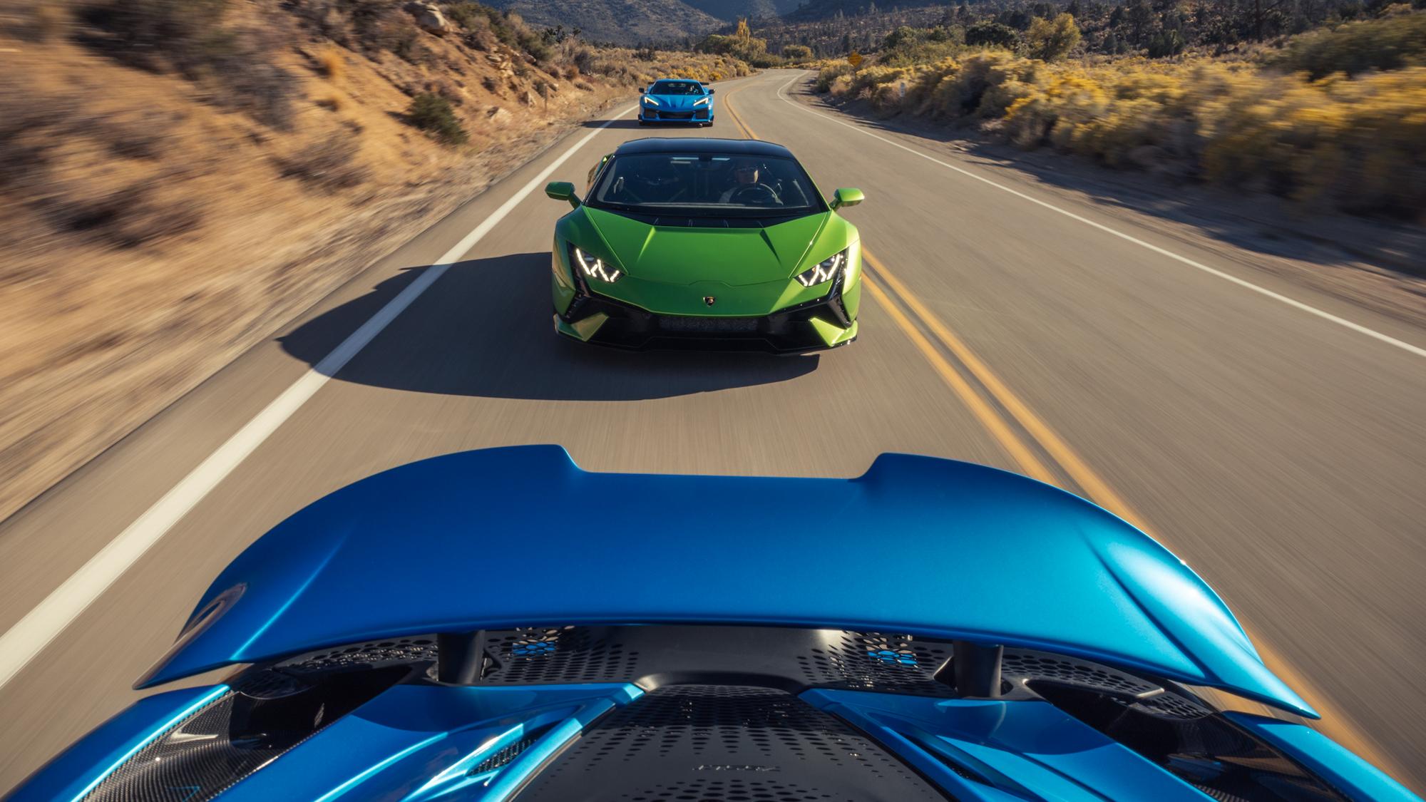 2023-Chevrolet-Corvette-Z06-Z07-vs-2023-Lamborghini-Huracan-Tecnica-vs-2022-McLaren-765LT-Spider
