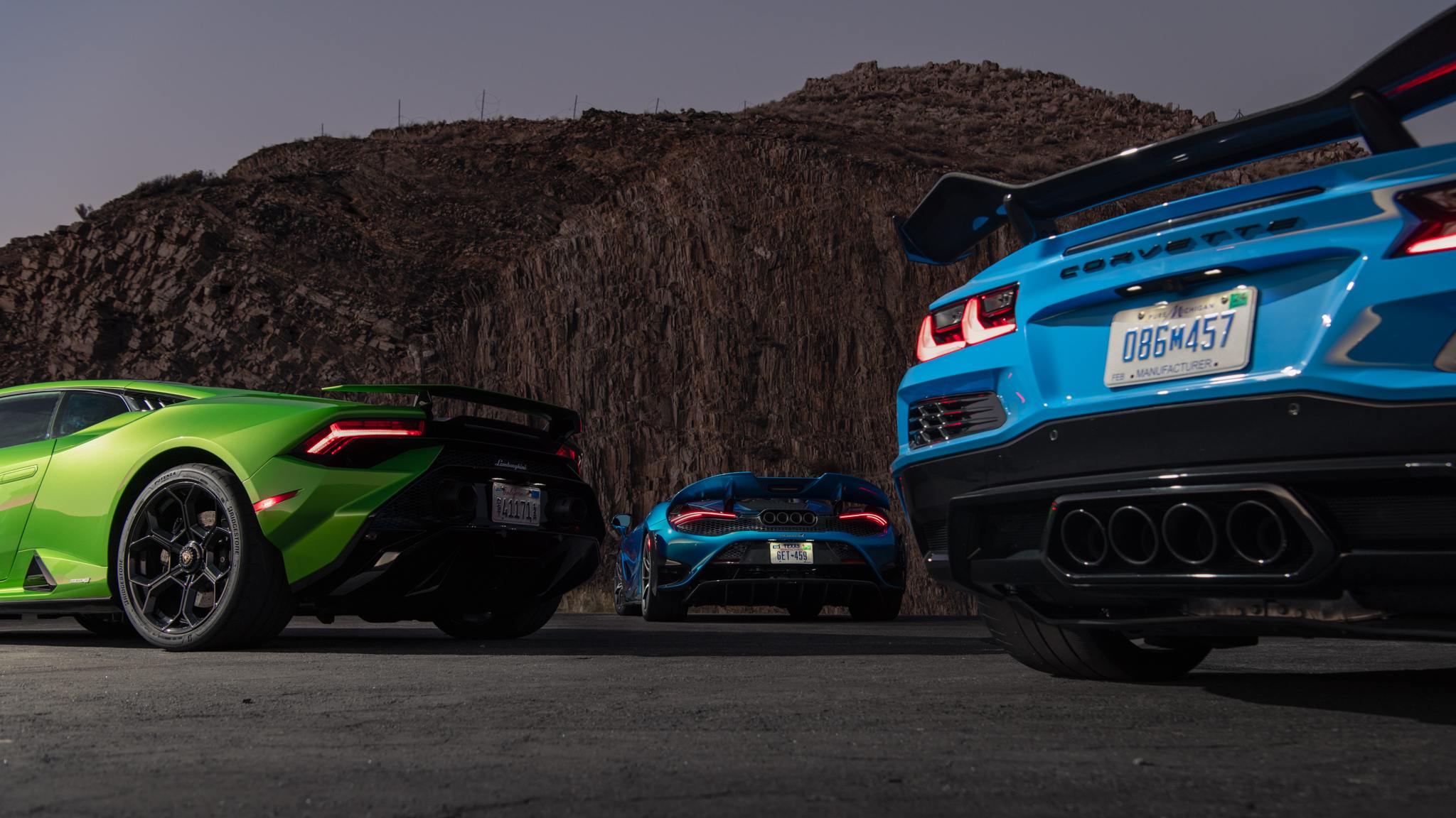 2023-Chevrolet-Corvette-Z06-Z07-vs-2023-Lamborghini-Huracan-Tecnica-vs-2022-McLaren-765LT-Spider