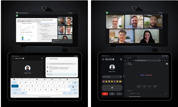 Google Meets Companion mode is ready for Androids biggest screens گوگل میت