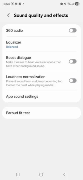 Samsung-One-UI-80-beta-sound-quality-and-effects-498w-1080hjpg رابط کاربری One UI 8 احتمالاً تغییرات آزاردهندهای در تنظیمات صوتی ایجاد میکند - دیجینوی