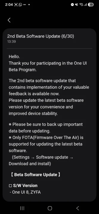 Screenshot_20250630_140429_Samsung-Members بتای One UI 8