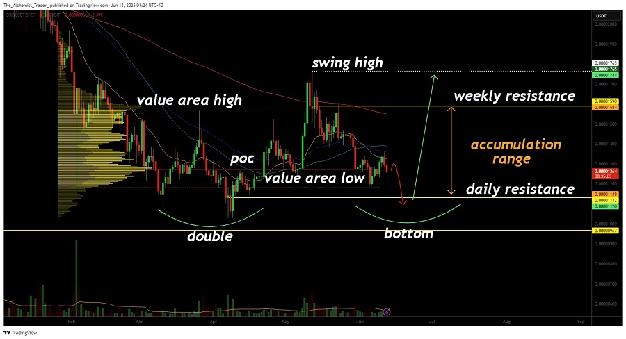 Shiba Inu price outlook double bottom pattern signals a rebound1 شیبا اینو