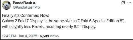 z fold 7 dislplay اندازه نمایشگر گلکسی Z Fold7 مشخص شد - دیجینوی