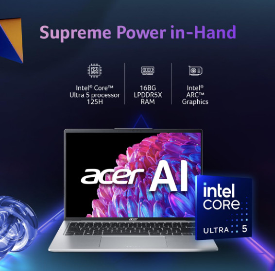 Acer Aspire Go 14 2025 spec 2 ایسر Aspire Go 14 مدل ۲۰۲۵ با پردازنده Intel Core Ultra، گرافیک Intel Arc و ۳۲ گیگابایت رم معرفی شد - دیجینوی