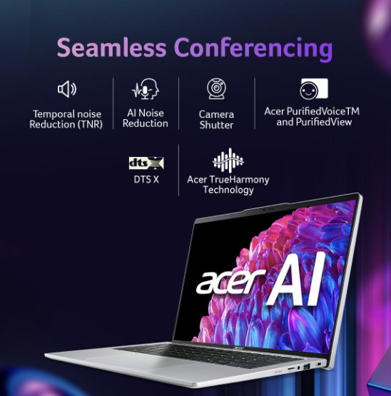 Acer Aspire Go 14 2025 spec ایسر Aspire Go 14 مدل ۲۰۲۵ با پردازنده Intel Core Ultra، گرافیک Intel Arc و ۳۲ گیگابایت رم معرفی شد - دیجینوی