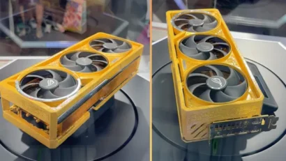 Asus revealed a gold-plated GPU worth 0000 and its pretty hefty ایسوس از یک کارت گرافیک با روکش طلا رونمایی کرد