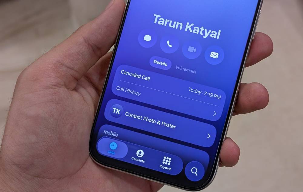 بررسی تاریخچه تماس فقط برای یک مخاطب در سیستم عامل iOS 26