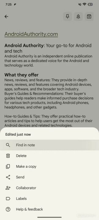Google Keep might finally let you find what you wrote1 برنامه Google Keep اکنون امکان جستجوی دقیق نوشتههای قبلی را فراهم میکند