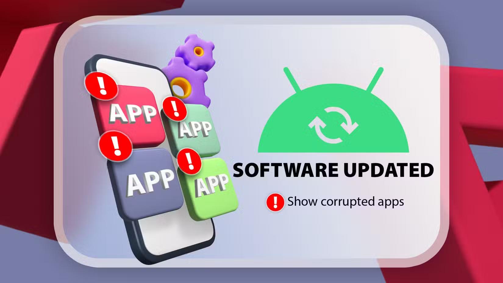illustration-of-a-smartphone-with-some-apps-showing-an-alert-symbol-and-a-software-updated-notice-on-the-right آپدیت گوشی