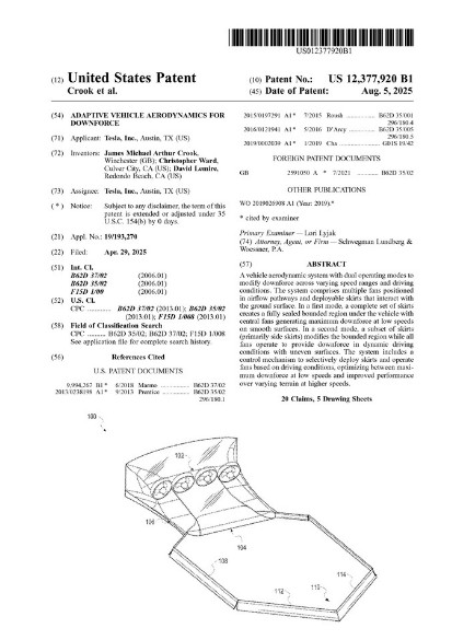 Tesla Roadster 2 patent تسلا رودستر ۲ ممکن است با فناوری ممنوعشده فرمول ۱ ”پرواز” کند! - دیجینوی