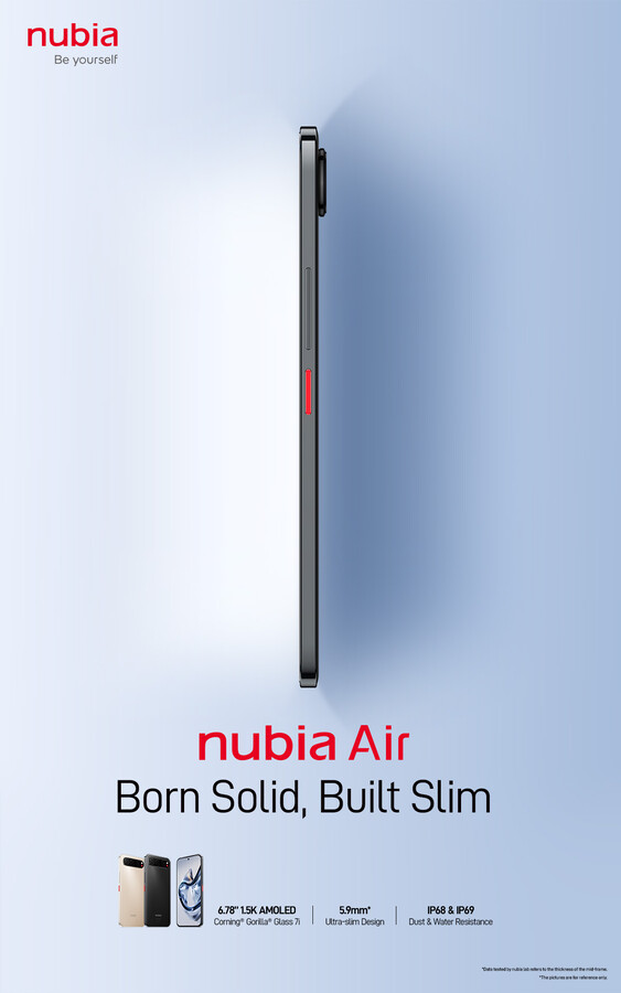 csm_Nubia-Air-Promo-Bild_2c8912ad93 کپی آیفون ۱۷ ایر به شکل شگفتانگیزی باریکتر شد! - دیجینوی