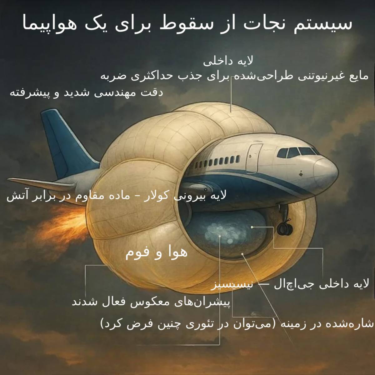 سیستم نجات از سقوط برای یک هواپیما