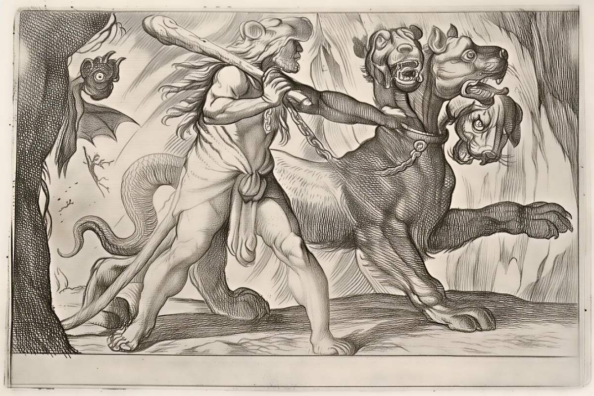 Hades and his three-headed dog Cerberus خدایان مرگ دنیای باستان؛ هادس و سگ سهسرش، سربروس