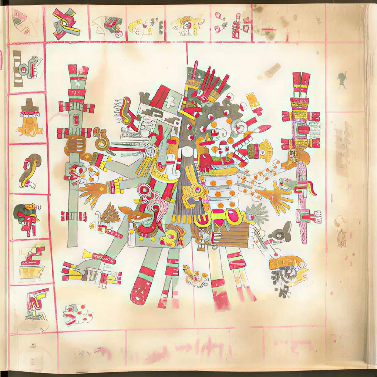 Mictlāntēcutli The Aztec God Of Death_imgupscalerai_Beta_2K 1 خدایان مرگ دنیای باستان؛ میکتلانتِکوتلی در کدکس بورخیا