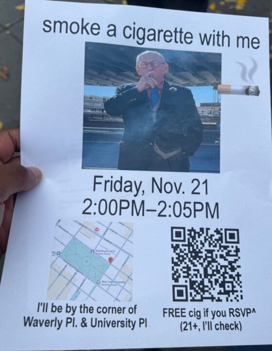 photo_5843522221798787899_y پیرمرد نیویورکی ۲۵۰۰ نفر را برای کشیدن سیگار به خیابانها کشاند + تصاویر - دیجینوی