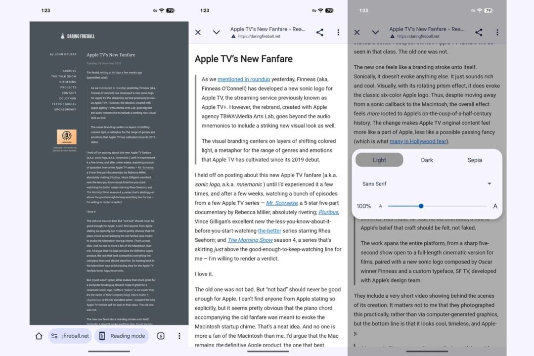 گوگل کروم به‌زودی یک بهبود بسیار ضروری برای تجربه مطالعه روی گوشی ارائه می‌دهد - دیجینوی