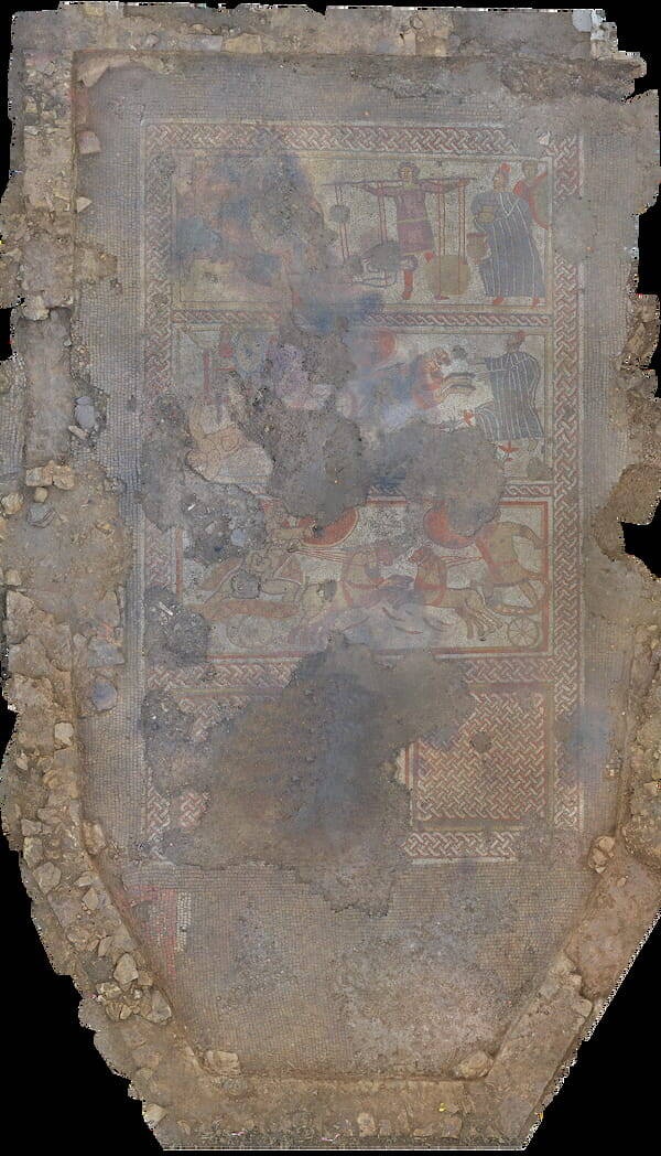 complete-ketton-mosaic کشف تاریخی در انگلستان: موزاییک کتون روایتی گمشده جنگ تروا را نشان میدهد - دیجینوی